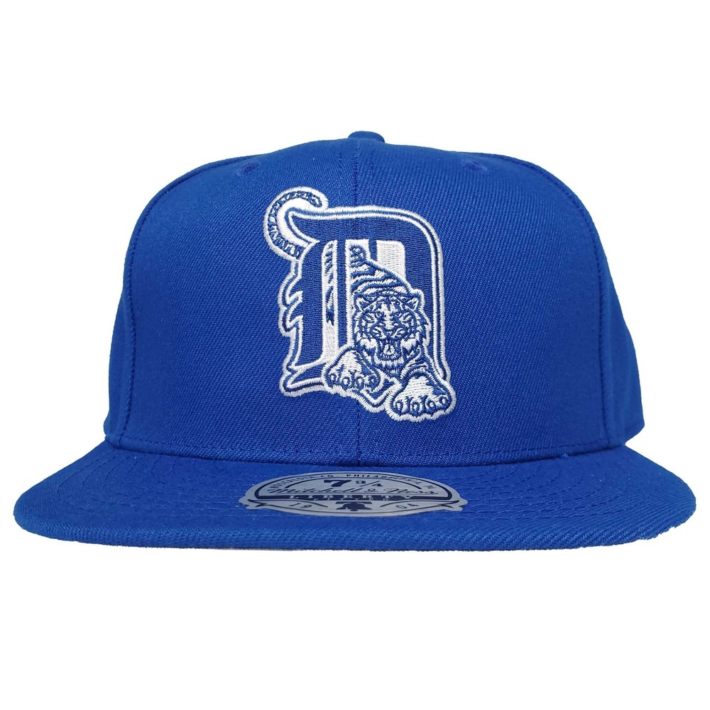 Detroit Tigers Mitchell & Ness MLB Fitted 7 3/4 Liberty Fit Hat Cap Blue NWT